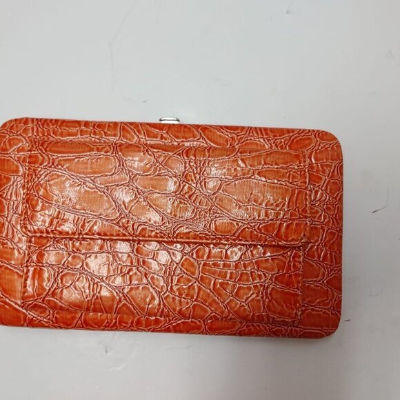 Cosmopolitan crossbody Purse/Wallet orange removable chain 7.5" x  4.5" - Picture 11 of 11